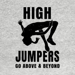 Womens High Jump Above Pun Girl Athlete Gift T-Shirt